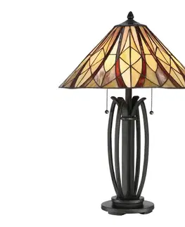 Lampy Elstead QZ-VICTORY-TL - Stolná lampa Tiffany VICTORY 2xE27/60W/230V QZ-VICTORY-TL