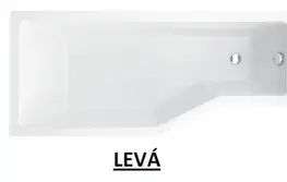 Vane BESCO - Asymetrická vaňa ESTE - Nožičky k vani - Bez nožičiek, Rozmer vane - 150 × 75 cm, Spôsob prevedenia - Ľavé VANEST15L
