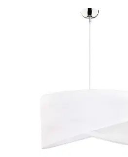 Svietidlá  - Luster na lanku CELLO 1xE27/40W/230V pr. 45 cm biela/strieborná 8333