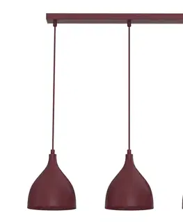 Svietidlá  Závesný luster NOAK CLASSIC na lanku 3xE27/15W/230V bordový 6240