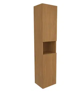 Kúpeľňový nábytok Kúpeľňová skrinka vysoká SAT Evolution 36x165x32 cm dub medový mat SATEVOV36DM SATEVOV36DM