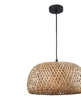 Svietidlá  Luster na lanku KORFU 1xE27/20W/230V pr. 38 cm bambus 329110