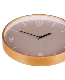 Hodiny Nástenné hodiny Simplex béžová, pr. 32 cm, MDF