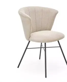 Čalúnené stoličky Stolička K459 tkanina/kov béž 60x59x79