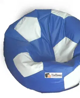 Sedacie vaky a kocky Sedací vak futbalová lopta XXL TiaHome - modro biela