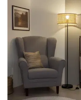 Lampy BRILAGI - LED stojacia lampa CERIA 1xE27/40W/230V priemer 40 cm bambus/čierna SA2187+EG781161