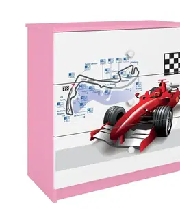 Komody so zásuvkami Detská komoda Babydreams ružová – Formula