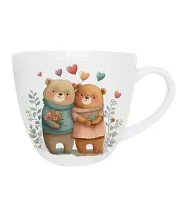 Hrnčeky, šálky, podšálky DUO - Hrnček 460ml BEARS 2, porcelán