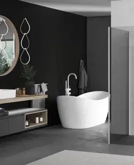 Sprchové dvere MEXEN/S - Kioto Sprchová zástena WALK-IN 90 x 90 x 30, transparent, biela 800-090-090-221-20-00-030