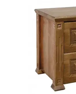 Nočné stolíky LUXURY drevený nočný stolík, orech