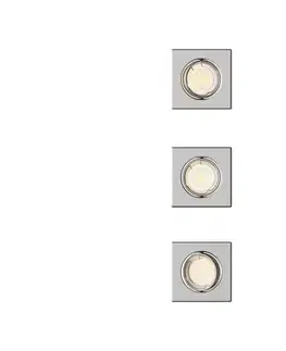 Svietidlá Philips - SADA 3 ks zapustených svietidiel PERIDOT 1xGU10/7W/230V strieborná 872110303705300