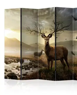 Paravány Paraván Deers by mountain stream Dekorhome