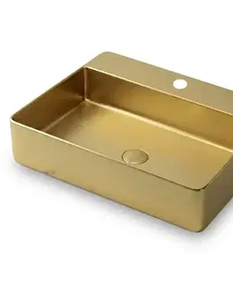 Umývadlá Umývadlo na dosku Rectangle gold 1/0