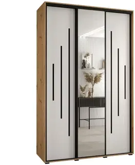 Šatníkové skrine Skriňa 45 Canaris 13 180 artisan/biela/čierna