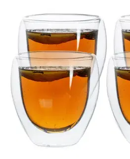 Poháre KONDELA Hotcold Typ 9 termo pohár na vodu (4 ks) 250 ml priehľadná