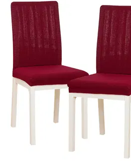 Doplnky do spálne 4Home Napínací poťah na stoličku Magic clean vínová, 45 - 50 cm, súprava 2 ks