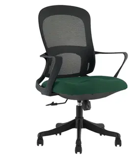 Kancelárske stoličky KONDELA Jordan Typ 1 kancelárske kreslo zelená / čierna