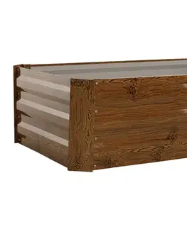 Vyvýšené záhony KONDELA Nonky Typ 5 kovový vyvýšený záhon hnedá