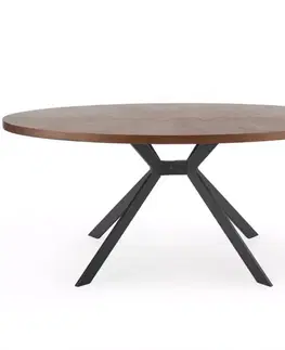 Stoly v podkrovnom štýle Stôl Locarno 170 Mdf/Oceľ – Orechowy/Čierna