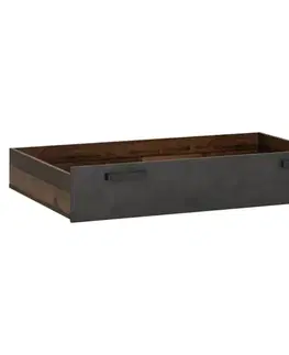 Zásuvky pod posteľ Zásuvka pod posteľ + panel Nubi NUBZ02 matera tmavý/old style