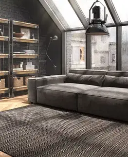 Veľké pohovky DELIFE Veľká pohovka Sirpio XL 270x130 cm mikrovlákno khaki-hnedá