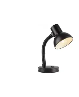 Lampy JUST LIGHT. 11080-18 - Flexibilná stolná lampa FLEXI 1xE27/25W/230V čierna 11080-18