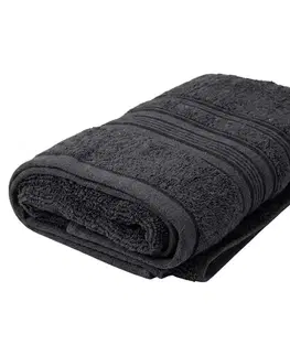 Bytový textil Viskózový uterák Fancy 30x50 cm Čierna