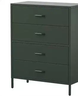Komody do spálne Komoda Kovová Carla Modern Bottle Green