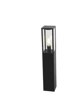 Zahradne stlpove lampy Inteligentná vonkajšia stojaca lampa čierna 80 cm vrátane Wifi ST64 - Charlois