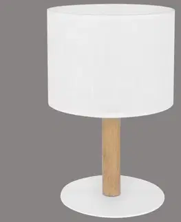 Lampy do obývačky Stolná lampa Deva biela 5217 LB1