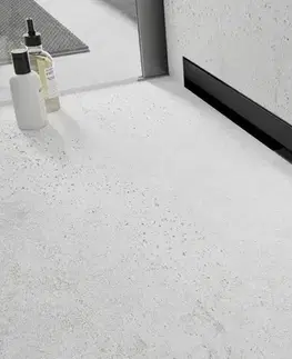 Sprchovacie kúty MEXEN - Flat Wall odtokový žľab stena 2v1 120 cm čierna 1730120