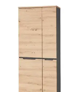 Komody a skrinky BURGON 01 dvojdverová skriňa, dub Artisan / grafit
