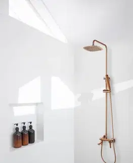 Sprchy a sprchové panely INVENA - Sprchový stĺp GLAMOUR, meď AU-05-B14-V