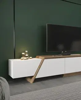 TV stolíky TV stolík Zonas - White, Walnut