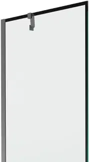 Sprchové dvere MEXEN/S - Next vaňová zástena FIX 70 x 150, čierna vzor, grafit metal 895-070-000-00-70-95