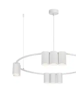 Svietidlá  Luster na lanku GENESIS 10xGU10/8W/230V biela ML0374