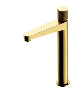Kúpeľňové batérie OMNIRES - CONTOUR umývadlová batéria vysoká zlatá kartáčovaná /GLB/ CT8012GLB