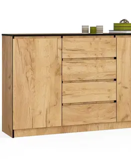 Komody a skrinky Široká a vysoká komoda SOPHIA160, dub Craft