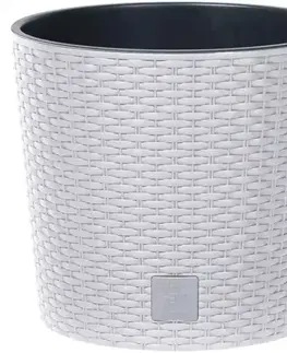Záhrada Kvetináč Rato okrúhly biely DRTUS250L-S449