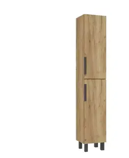 Vysoké kúpeľňové skrinky Vysoká skrinka LILY C30 2D0S DSM dub