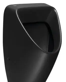 Pisoáre SAPHO - SCHWARN BLACK keramický urinál, zadný prívod, zadný odpad, čierna mat 201.701.6