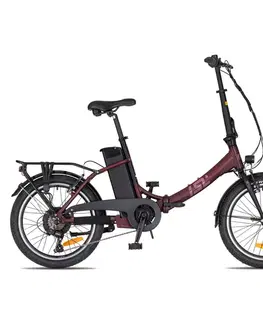 Elektrobicykle Skladací elektrobicykel inSPORTline ISL Felior 468 Wh 20" - model 2026 Velour Red - 17" (156-183 cm)