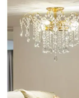 Svietidlá BRILAGI - Prisadený luster CRYSTAL 6xE14/60W/230V zlatá BG71325