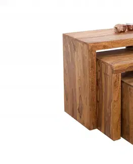 Konferenčné stolíky Odkladací stolík 3 ks MITHRA Dekorhome