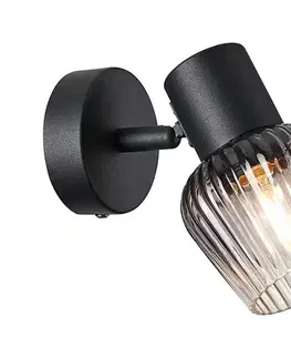 Svietidlá Prezent  - Nástenné bodové svietidlo OASIS 1xE27/60W/230V čierna/dymová 