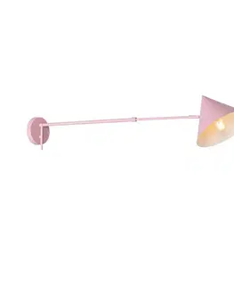Nástenné osvetlenie Dizajnová nástenná lampa ružová nastaviteľná - Triangolo
