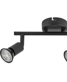 Svietidlá Rabalux 73146 - Bodové svietidlo NORTON 2xGU10/25W/230V čierna 73146