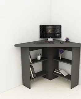 Písacie stoly Písací stôl Corner - Anthracite