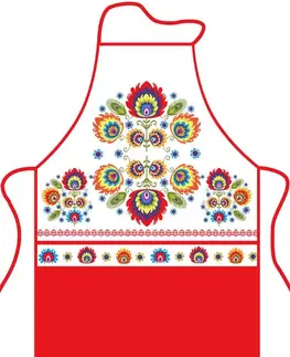 Zástery MAKRO - Zástera FOLK červená, textil K2267B