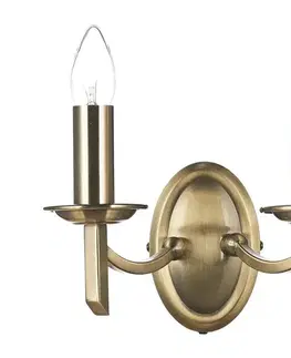 Svietidlá Där Lighting Där Lighting AMB0975 - Nástenné svietidlo AMBASSADOR 2xE14/40W/230V mosadz AMB0975
